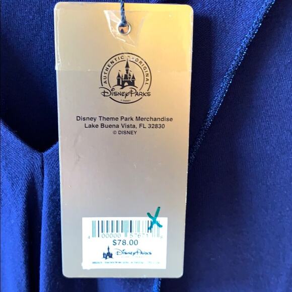 💙 NWT Disney Kingdom Couture Royal Blue Long Sleeve Top – Size Medium - Picture 6 of 8